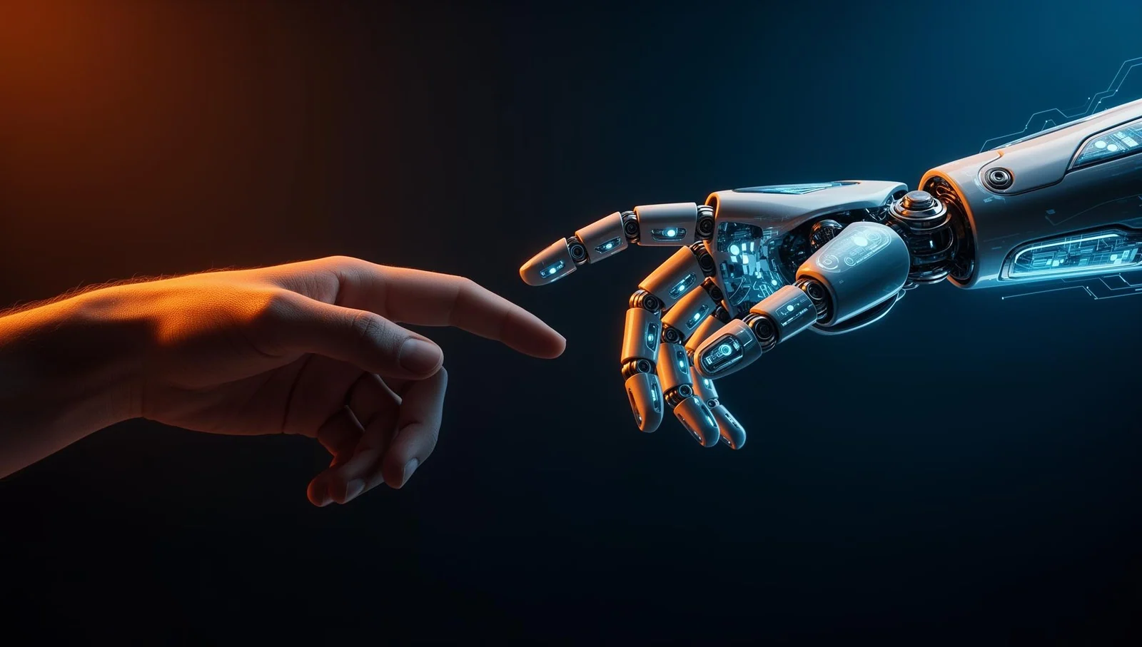 Editorial photograph illustrating Humans + AI = Augmented Intelligence: The Future of Decision-Making