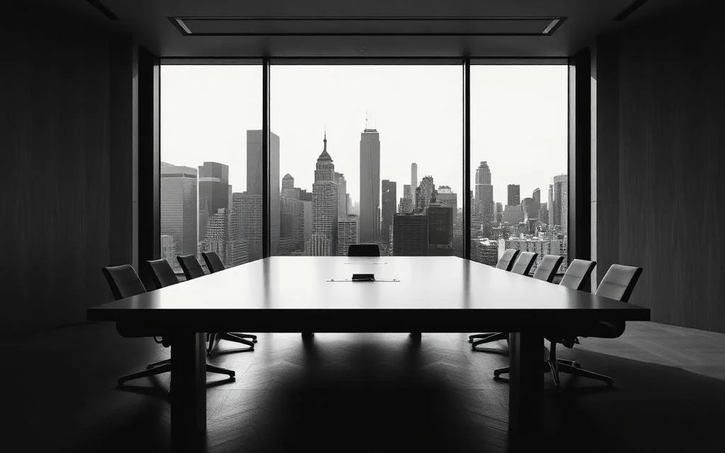 Leadership team reviewing strategic priorities. Article: Operating Model Redesign for Mid-Cap Companies