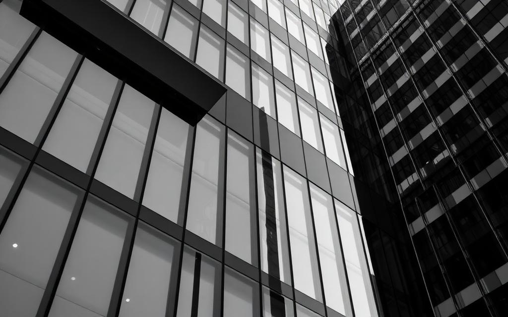 Financial district office tower facade